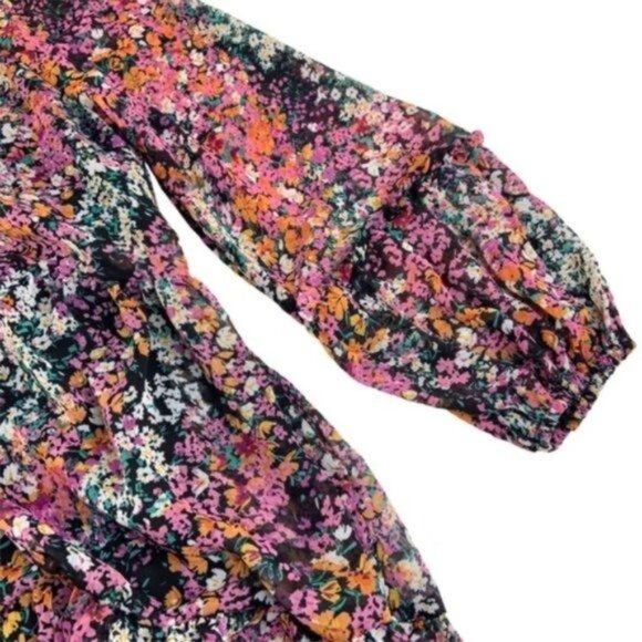 Vince Camuto Floral Dress Sheer Sleeves - Picture 4 of 7